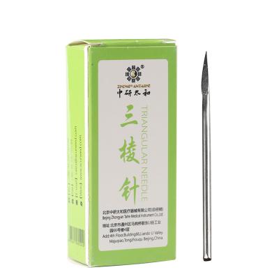 China Body Appropriate Bleed Dredging Meridians Relieving Pain Reusable Large Trigonous Needle for sale