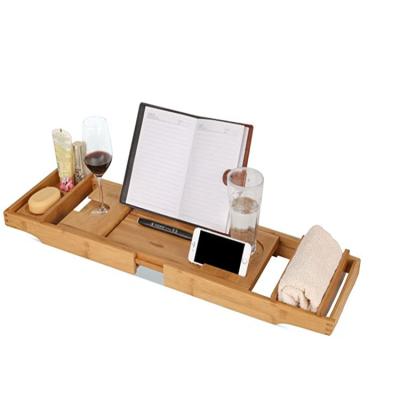 China Bamboo Wooden Computer Table /desk (Waistline) Tub Cell Phone Tray Adjustable Wine Glass Holder for sale