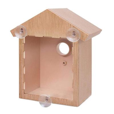 China Breathable Innovative Outdoor Exquisite Cage Decorations Wooden Bird Feeder Wholesale for sale