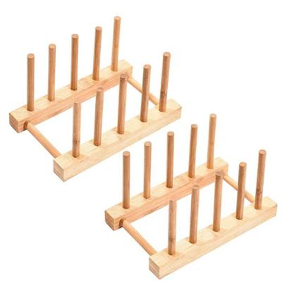 China Pressure Sustainable Bamboo Cover Pot Drainage Environmental Protection Wooden Dish Rack for sale