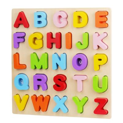 China China Best Gift Educational Learning Toys Toddlers Puzzle Big Letters Wood for sale