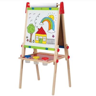 China Antique Ways Height Durable Reenactment Adjustable Children's Wooden Art Easel for sale