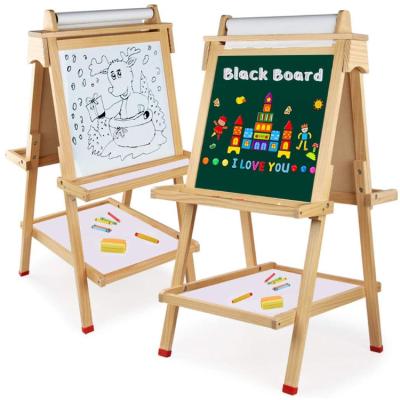 China Durable Handmade Multi Function Wooden Storage Easel Portable Adjustable Stand for sale