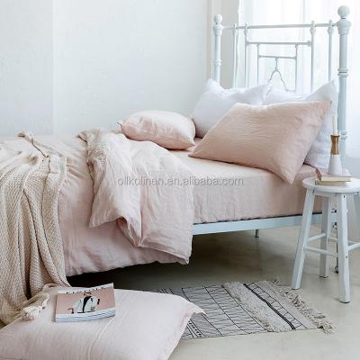 China Classic Disposable Netting Blush Button Duvet Linen Cover for sale