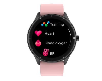 中国 MP3 Playback 1.28 Inch TFT Touch Full Screen Heart Rate Blood Pressure Blood Oxygen Temperature Control Smart Watch for Android IOS 販売のため