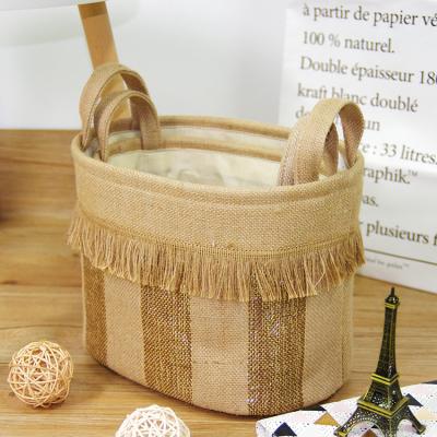 China Wholesale Custom Viable Storage Basket Cotton Baskets Foldable Canvas Storage Bin Bin for Kids for sale