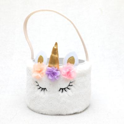 China Cartoon Design Fur Cloth Women Large Capacity One-shoulder Cute Chic Handled Tote Bag Shopping Bag for sale