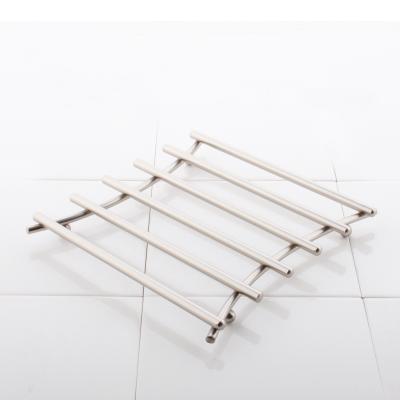 China Metal Wire Cable Trivet Hot Resistant Satin Nickel Trivet Table Mats Pot Holders Padded Mat Placemats for sale