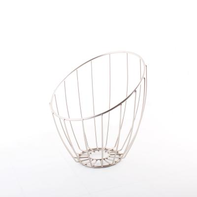 China Storage Fruit Metal Wire Fruit Basket in Chrome Fruit Vegetable Bread Storage Bowl Rack Holder for Kitchen Countertop Cabinet and Pantry for sale