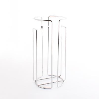 China Modern Metal Wire Chrome Plated Toilet Paper Roll Holder Storage Paper Roll Up To 3 Wall Mounted for sale