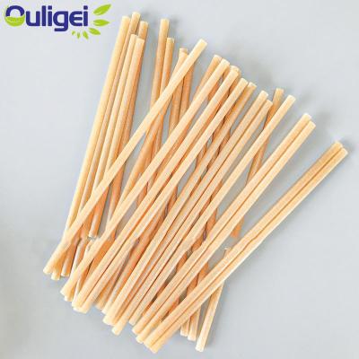 China Disposable Single Bulk Individually Wrapped Sugarcane Bagasse Straws For Party Beverage Soda Cafe Coffee Restaura Cocktail for sale