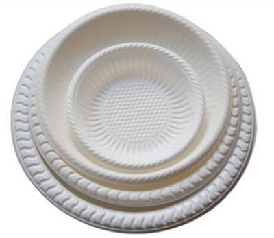 China Biodegradable Eco-friendly FREE SAMPLE Custom Logo Disposable Round PLA Dinner Plate Biodegradable Plastic Dishes for sale