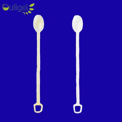 China Disposable Biodegradable Biodegradable Plastic Stocked Cutlery Eco Friendly Disposable Plastic Coffee Stirring Spoon for sale