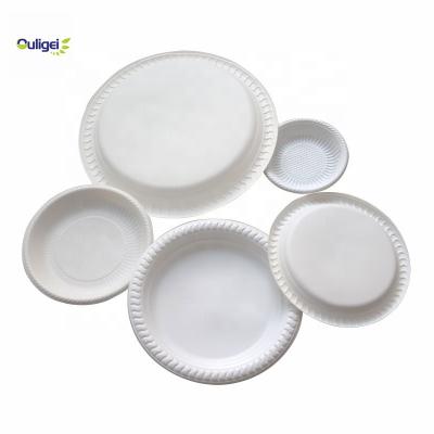 China Tray Eco-Friendly Microwavable Disposable Eco-Friendly Biodegradable Disposable Dish For Restaurant PLA Round Biodegradable Food Plates 5 6 7 8 9 10 Inch For Party for sale