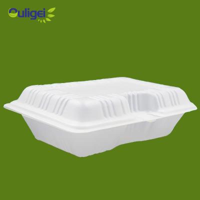 China Freshness Preservation 3 Compartment Meal Prep Container Microwave Lunch Fast Food Disposable Food Packaging Take Out Boxes for sale