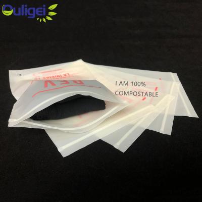 China Wholesale Disposable Biodegradable Clothing Zipper Bag Compostable Resealable Plastic Packaging Bags Ziplock Bags For Package for sale