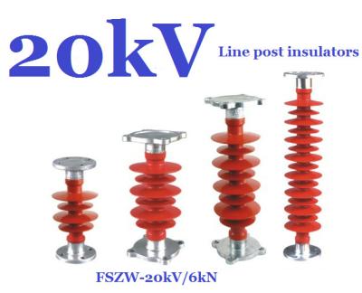 China Composite Line Post Insulator , IEC 61952 20kV Substation Insulator for sale