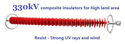 China High Mechanical Strength Composite Suspension Insulator 330 Kv With Two Corona Rings for sale