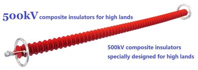 China Long Rod Composite Suspension Insulator , 500kv Transmission Tower Insulators for sale