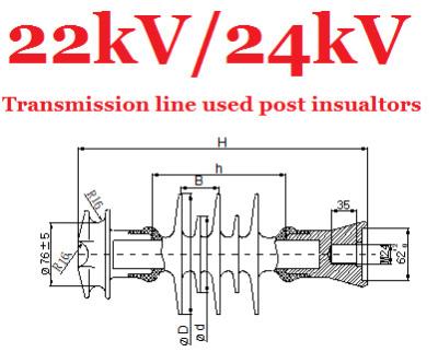 China Electric Transmission Line Cross Arm Insulator Composite 22kV / 24kV for sale