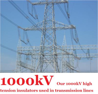 China 1000kV High Tension Insulators , Anti - Pollution Grey High Voltage Insulator for sale