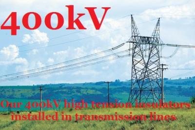 China Polymer High Voltage High Tension Insulators 400kv With Two Corona Rings for sale