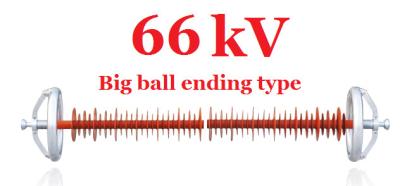 China 66kV polymeerinterphase Verbindingsstuk, IEC61109-de Isolatie van de Transmissielijn Te koop