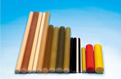 China Polish Pultruded Fiberglass Rod , Brown FRP Composite Insulator Rod for sale