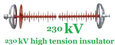 China HV Substation Tension Polymer Suspension Insulators 230kv With Single Corona Ring for sale