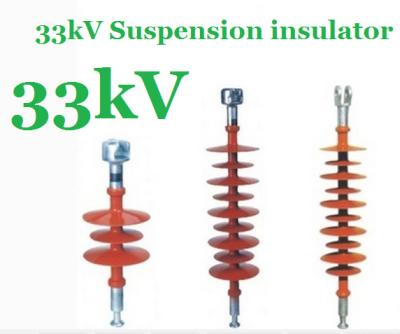 China Silicone Rubber Suspension 33kv Insulator Light Weight For Distribution Lines for sale