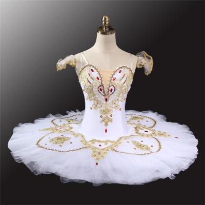 China tutu & Borders 2700041 White with Gold Ballet TUTU Classic Tutu Cake Topper for sale