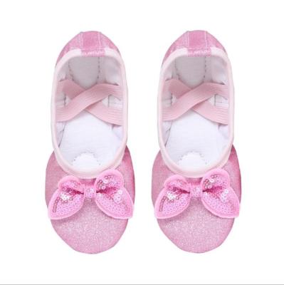 China Wholesale Soft GENUINE LEATHER Shoes Children's Physical Exercise Dance Performance Girl Ballet Shoes for sale