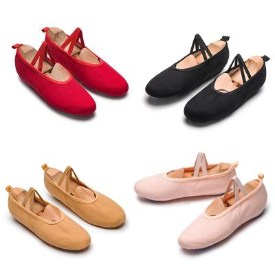 China Wholesale BS00011 OEM caramel skin gender zapatilla GENUINE LEATHER mixed ballet shoes for kids for sale