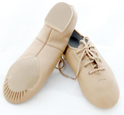 China 7000043 GENUINE LEATHER Jazz Dance Shoes Tan Color Split Single Jazz Shoe for sale