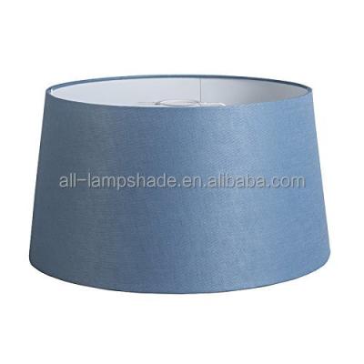 China Simple and Modern Style Canvas Fabric Home Modern Lampshade for E27 Floor Lamps, Pendant Lights Blue White for sale