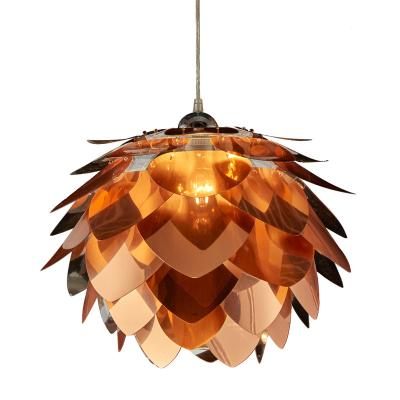 China DIY Modern Modern Pendant Lampshade KD Gold PP Cover Small Lampshade Ceiling Packing In Lighting Kit for sale