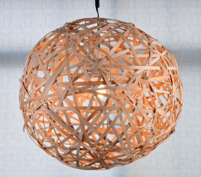 China Modern Decorative Handcrafted Bamboo Knitting Ceiling Lamp Shade (Pending) for sale