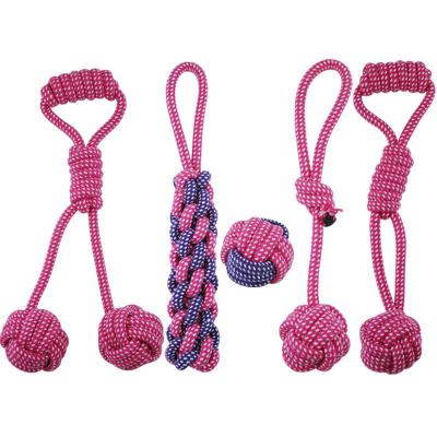 China Sustainable Dog Pet Cotton Toys For Small To Medium Dogs Tie Rope Dog Chew Toy for sale