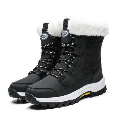 China CUSHIONING Winter High Top Cotton Soled Thick Waterproof Snow Boots Plus Velvet Warm Thick Women's Shoes for sale