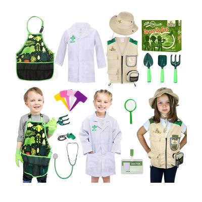 China Wholesale Child Fancy Dress Explorer Doctors Outfit Gardening Costume Set Kids Costume Role Play Costume For Halloween New Year Dress for sale