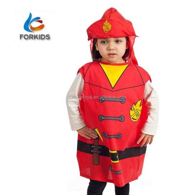 China Viable Red And White Color Children Fireman Pretend Funny Clothes Kids Toys For Dress for sale