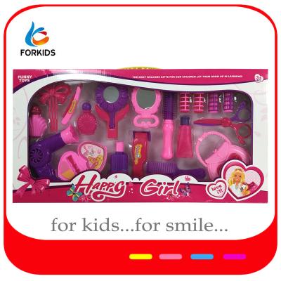 China Fashion Girls Toys 19pcs Girls Hair Beauty Salon Set Toys, School Kids Beauty Salon Toy Luxury Gift for sale