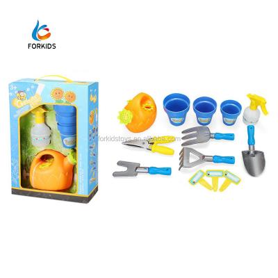 China Pretend Play Toys 13pcs Happy Garden Toys , Plastic Kindergarten Tools Toys Set for sale