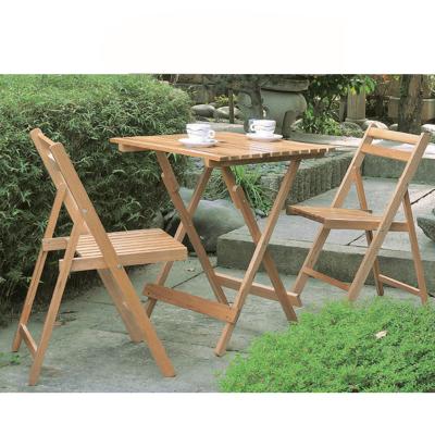 China Minimalist Customized Size For Walnut Folding Table And Chairs Wood Garden Sets Outdoor Coffee Table Furniture Garden Set for sale