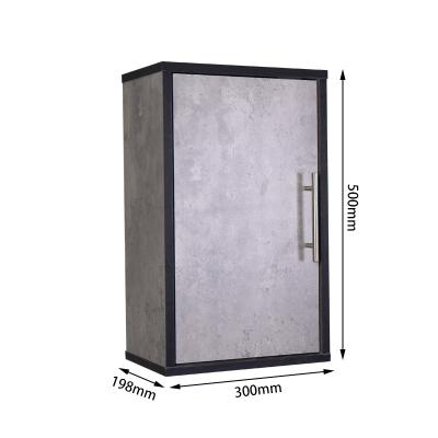 China Modern Modern Concrete Bathroom Cabinet Hanging In The Wall KD With A Laminated PB Paper Shelf Panel With Silver Handle And Hinge for sale