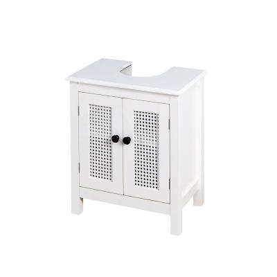 China Modern Double Layers Floor Standing Basin Wash Basin Hand Wash Basin Cabinet White Bathroom Basin Cabinet for sale