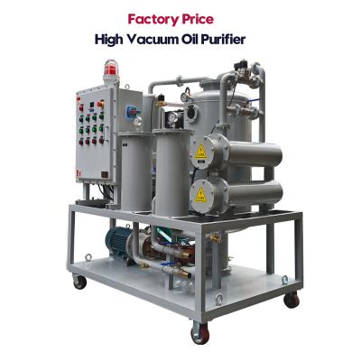 China Building Material Shops Factory Oil Filter Machine Water/Gas/Impurities Remove Vacuum Transformer Oil Purifier Used  Oil Purifier Filtration Machine for sale