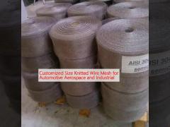 Customized Size Knitted Wire Mesh for Automotive Aerospace and Industrial