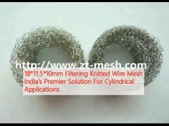 18*11.5*10mm Filtering Knitted Wire Mesh India‘s Premier Solution For Cylindrical Applications