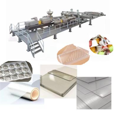 China Sheet Shanghai FOOD Container Used Plastic Sheet PP PS Thermoforming PET Plastic Extrusion Line for sale